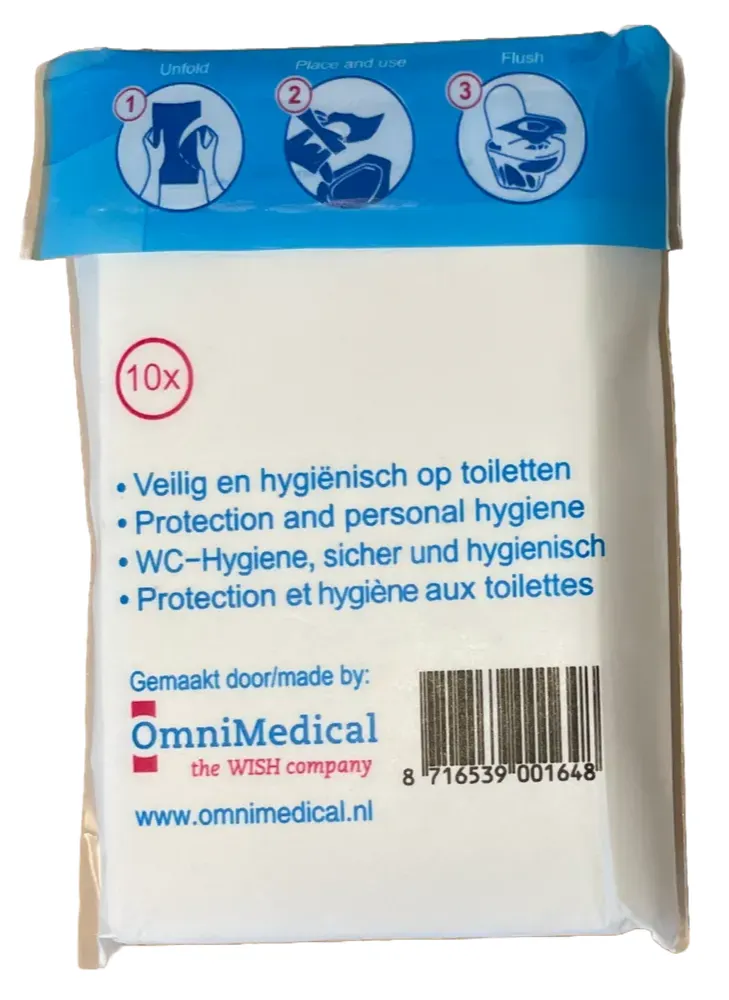 Comfort Papieren Wc-brildoekjes (10 stuks)