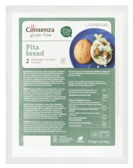 Consenza Glutenvrij Pitabroodjes (190 gr)