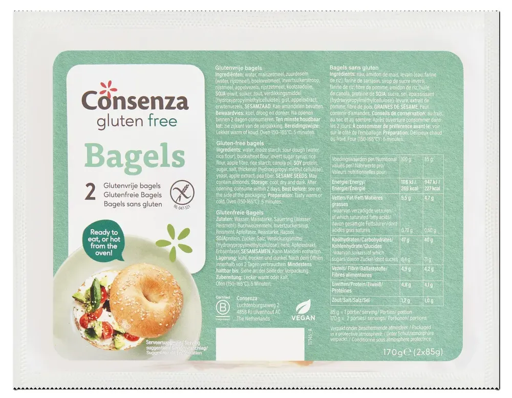 Consenza Glutenvrije Bagels (170 gr)