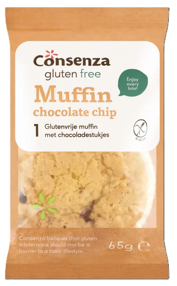 Consenza Glutenvrij Chocolate Chip Muffin (65 gr)