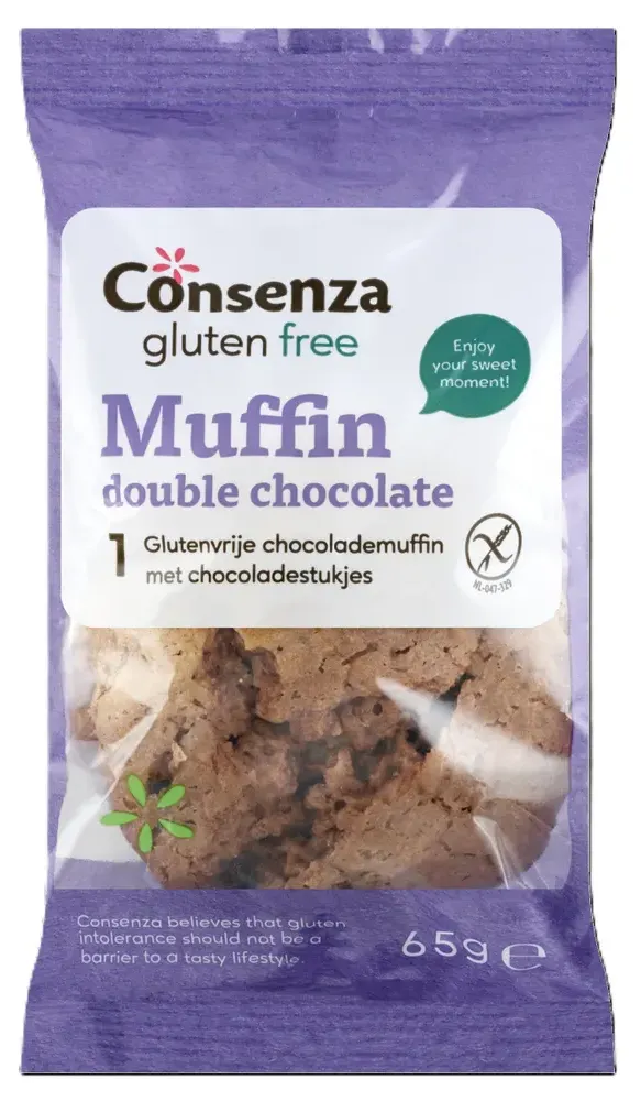 Consenza Glutenvrij Double Chocolate Muffin (65 gr)