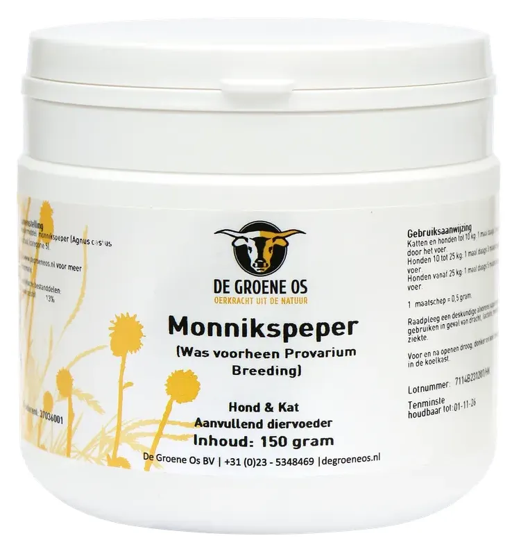 De Groene Os Monnikspeper Hond & Kat (150 ml)