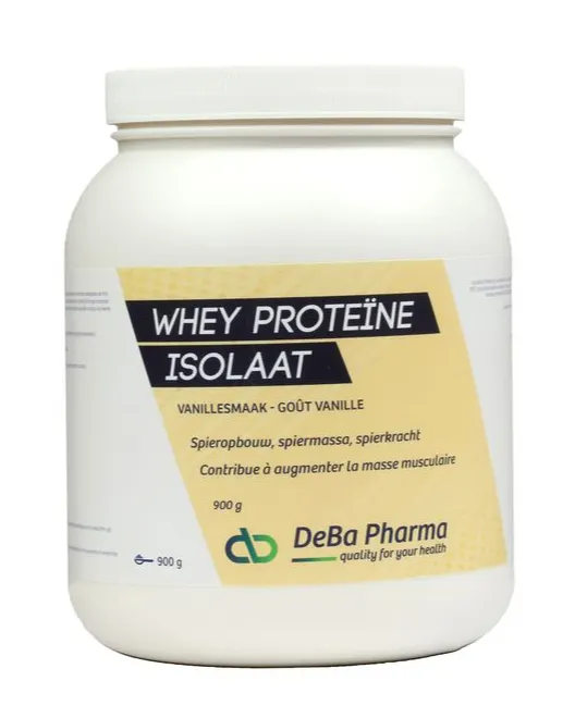Deba Pharma Whey Proteïne Isolaat Vanille Poeder (900 gr)