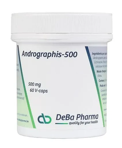 Deba Pharma Andrographis-500 Capsules (60 vega capsules)