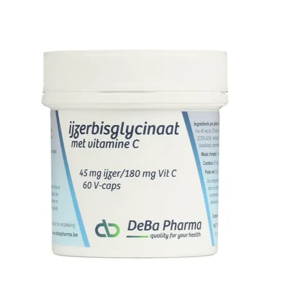 Deba Pharma IJzerbisgclyinaat Capsules (60 vega capsules)