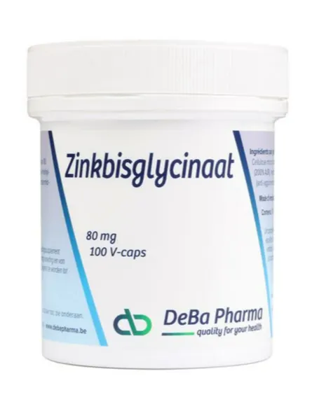 Deba Pharma Zinkbisglycinaat Capsules (100 vega capsules)