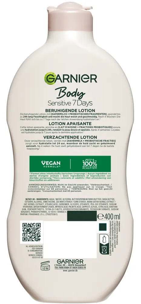 Garnier Sensitive Havermelk Body Lotion (400 ml)