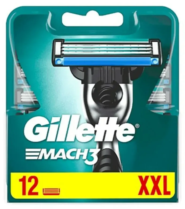 Gillette Mach3 Scheermesjes Voordeelverpakking (12 stuks)