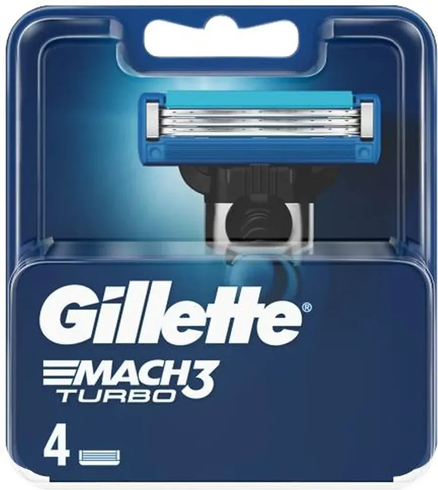Gillette Mach3 Turbo Scheermesjes (4 stuks)