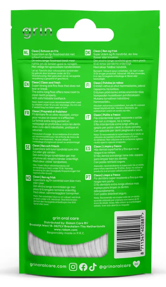 Grin Clean Super Fresh Floss Picks (36 stuks)