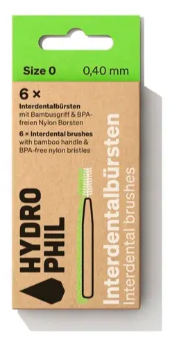 Hydrophil Interdental Brushes 0,40 Mm Bamboe (6 stuks)