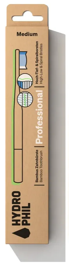 Hydrophil Bamboo Toothbrush Pro Medium (1 stuk)