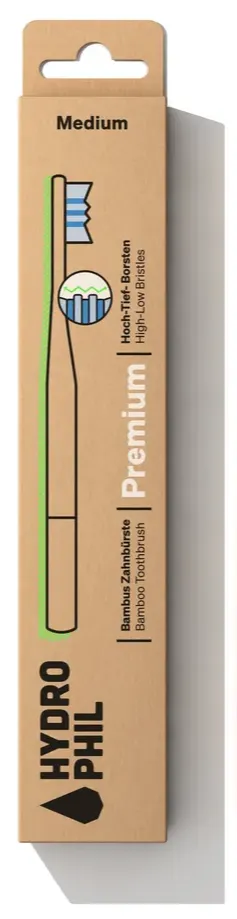Hydrophil Bamboo Toothbrush Premium Medium (1 stuk)
