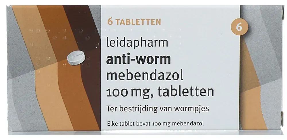 Leidapharm Anti Worm Mebendazol Tabletten (6 tabletten)