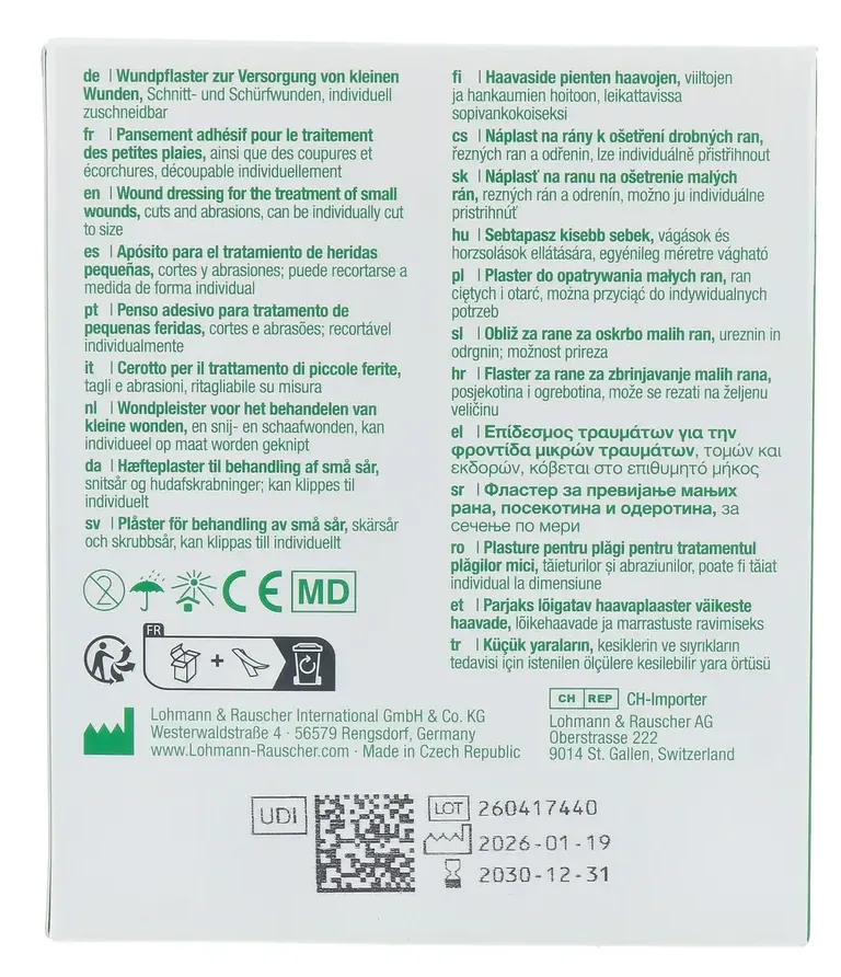 Lohmann Rauscher L&r Curaplast Wondpleisters Sensitive 8 X 10 Cm (10 stuks)