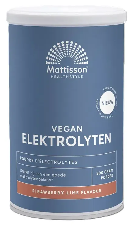 Mattisson Healthstyle Elektrolyten Poeder Strawberry-lime (300 gr)