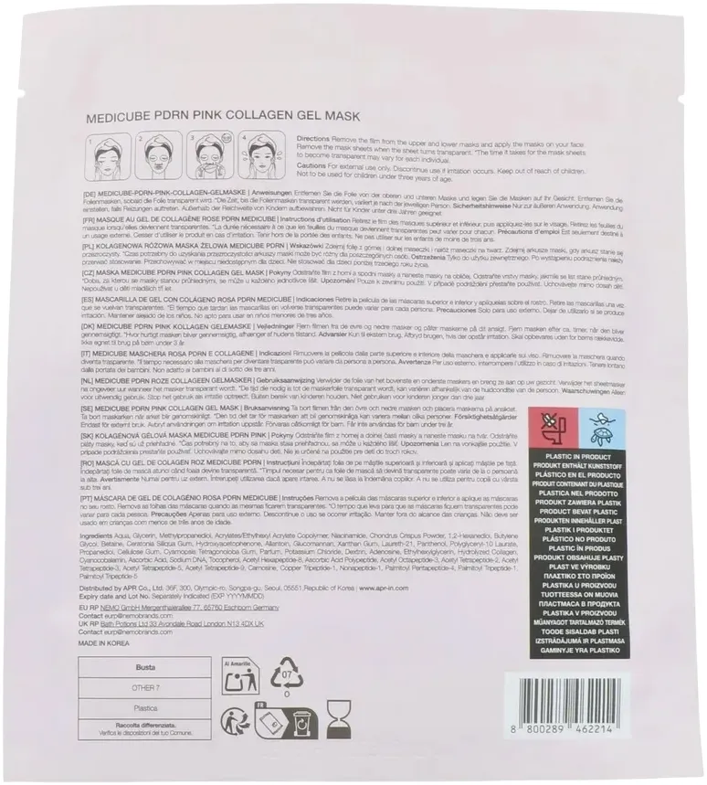 Medicube Pdrn Pink Collagen Gel Mask (28 gr)