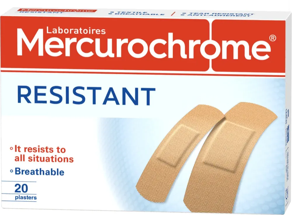 Mercurochrome Resistant Ademende Pleisters (20 stuks)
