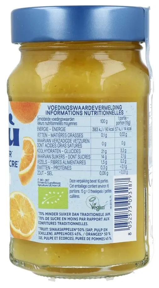 Natu Natù Sinaasappel Jam (240 gr)