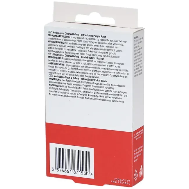 Neutrogena Clear & Defend Ultra-thin Blemish Patches (24 stuks)