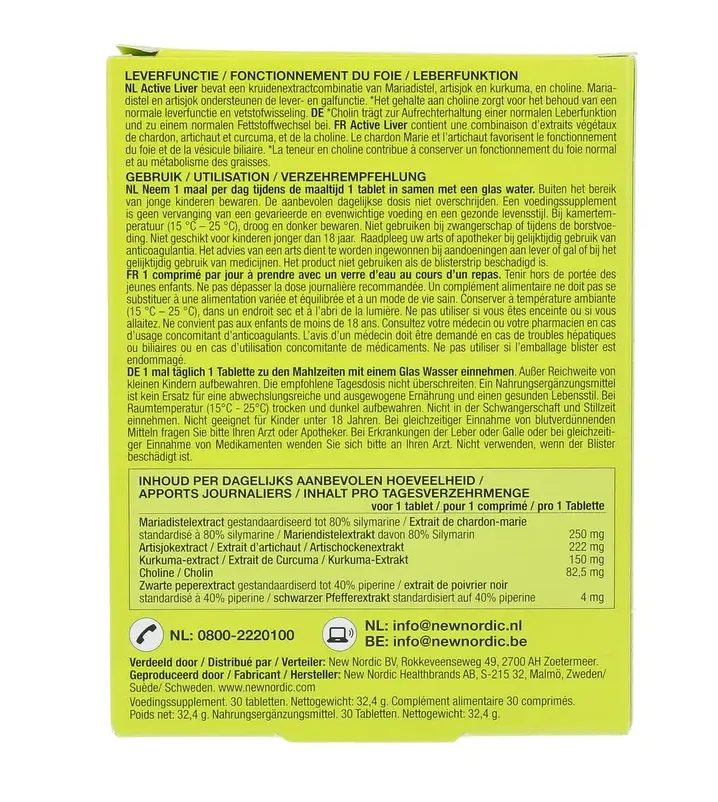 New Nordic Active Liver Tabletten (30 tabletten) - image 2