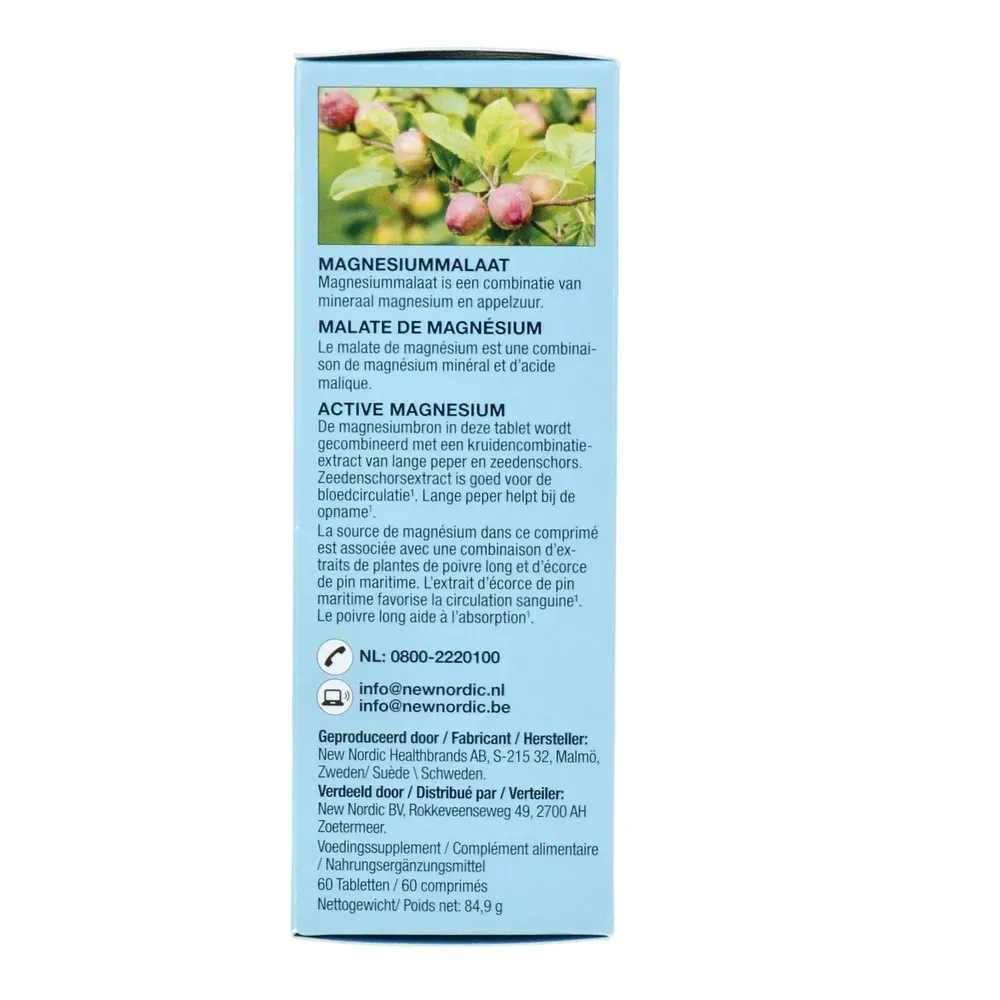 New Nordic Active Magnesium Malate Tabletten (60 tabletten) - image 3