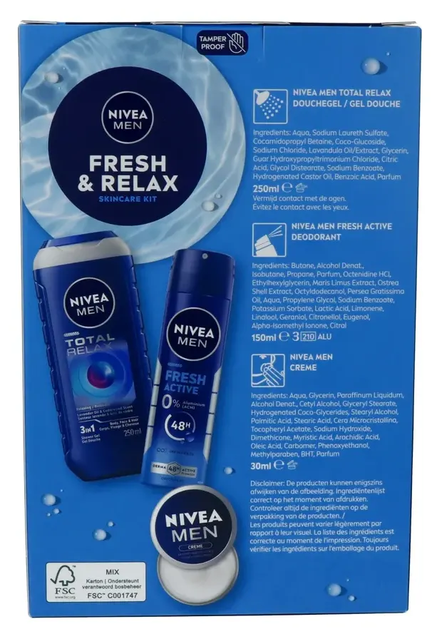 Nivea Men Fresh & Relax Skincare Kit (1 stuk)