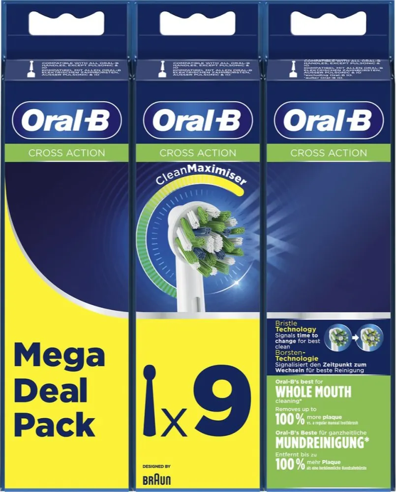 Oral B Oral-b Cross Action Clean Maximiser Opzetborstels (9 stuks)