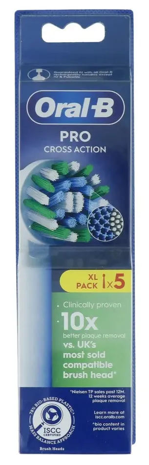 Oral B Oral-b Pro Cross Action White Opzetborstels (5 stuks)