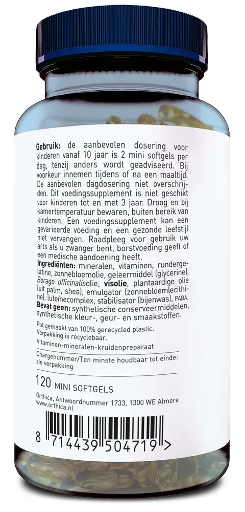 Orthica Multi Tiener Mini Softgels (120 softgels)