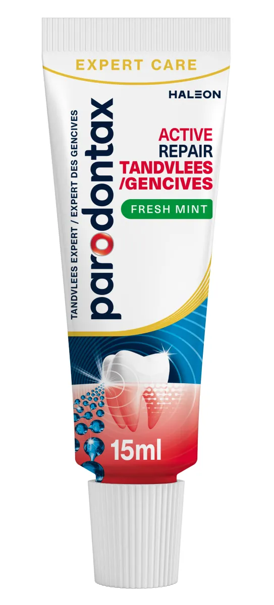 Parodontax Active Repair Tandvlees Fresh Mint Mini Tandpasta Reisformaat (15 ml)