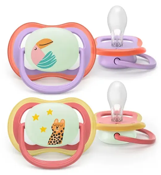 Philips Avent Avent Ultra Air Fopspeen Nacht Toekan 18m+ (2 stuks)