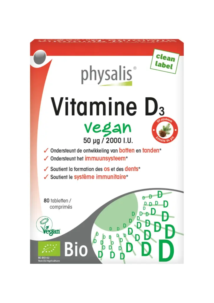 Physalis Vitamine D3 Vegan Tabletten (80 tabletten)