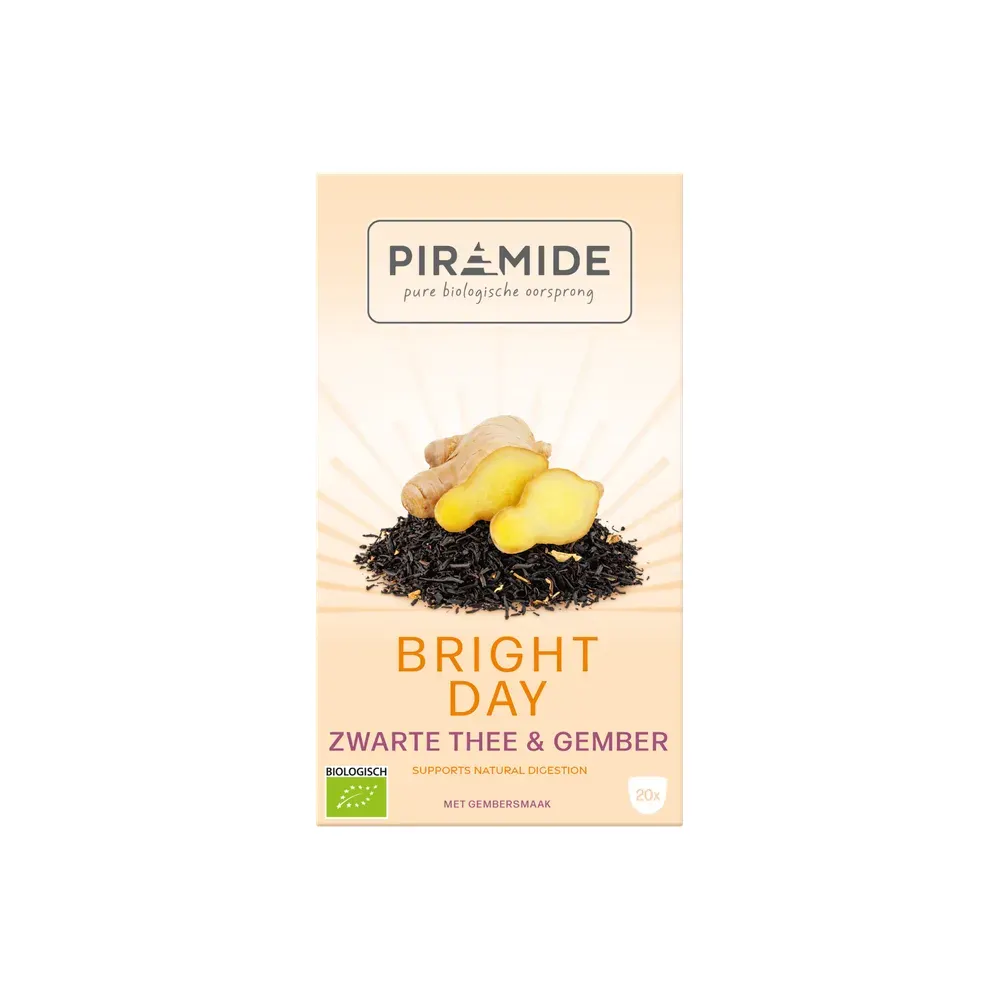 Piramide Bright Day Zwarte Thee & Gember 20zk (20ZK)