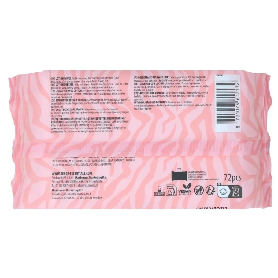 Sence Kids Lotion Wipes (72 stuks)