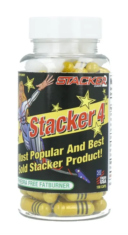 Stacker 4 Ephedra Free Fatburner Capsules (100 stuks)