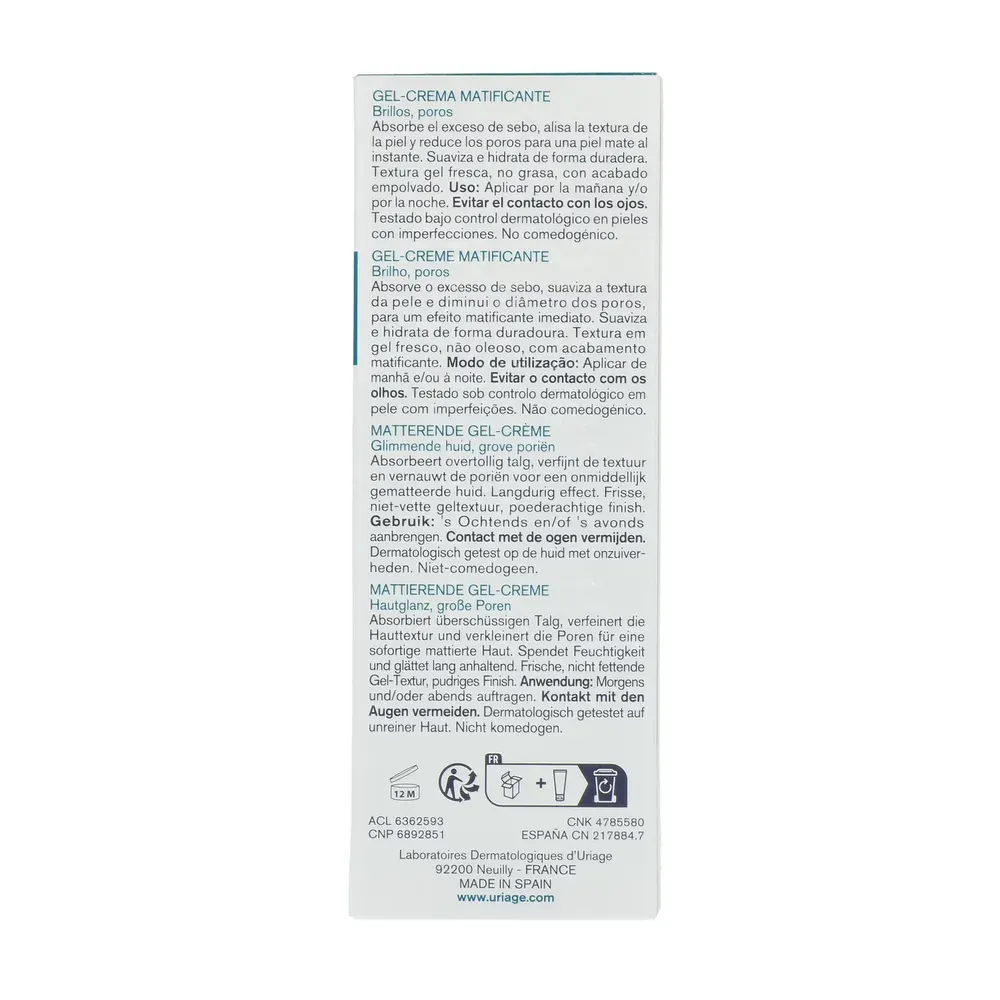 Uriage Hyseac Mattfying Gel-cream (40 ml) - image 2