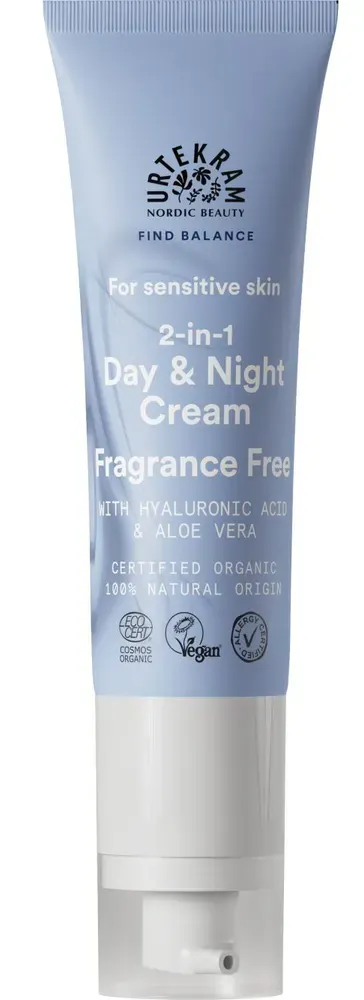 Urtekram 2-in-1 Day & Night Cream Parfumvrij (50 ml)