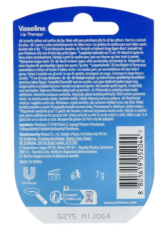Vaseline Original Lip Balm (7 gr)