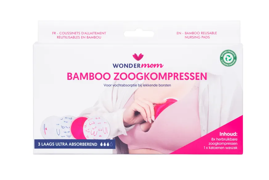 Wondermom Bamboe Zoogkompressen (8 stuks)