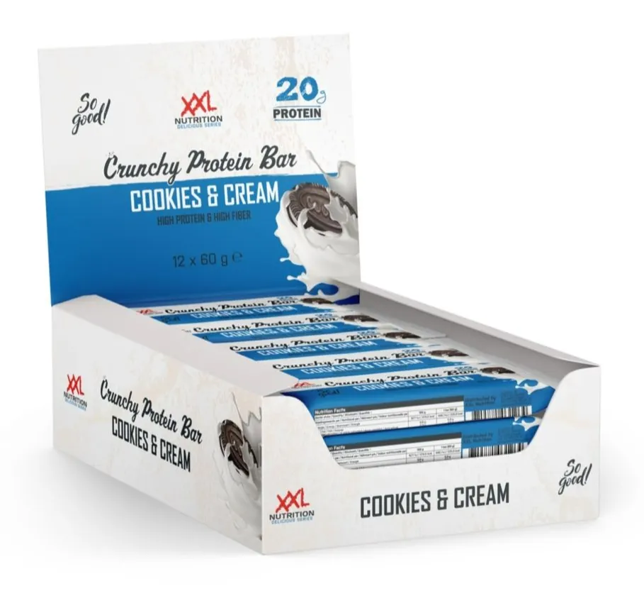 XXL Nutrition Crunchy Protein Bar Cookies & Cream (60 gr)