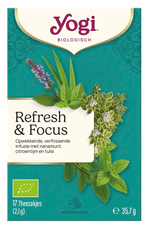 Yogi Tea Refresh & Focus Kruidenthee (17 zakjes)