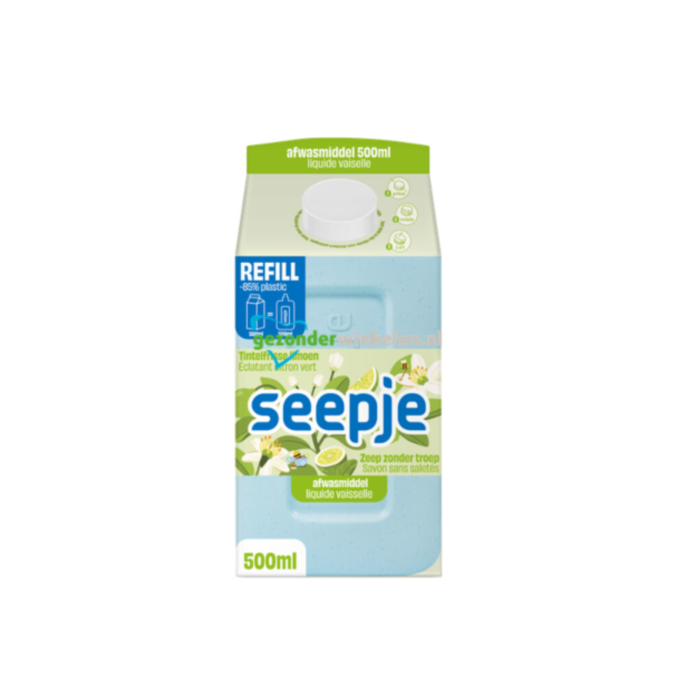 Seepje Afwasmiddel Limoen Refill (500 ml)