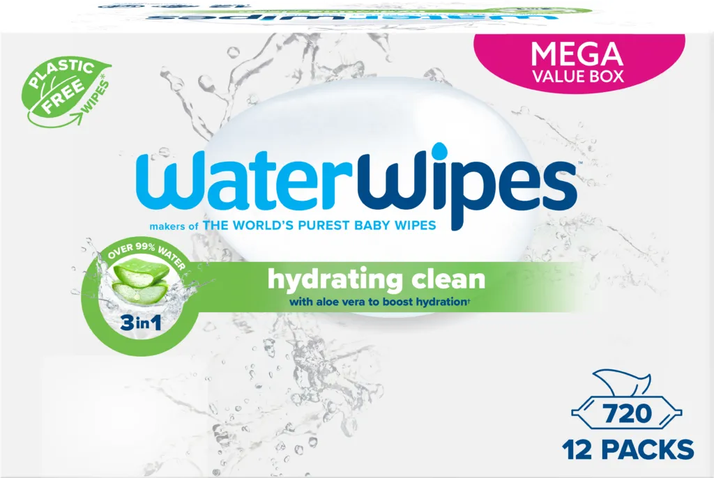 Waterwipes Billendoekjes - Hydrating (12 x 60 stuks)