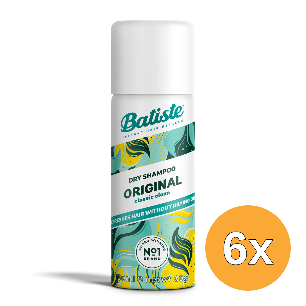 6x Batiste Dry shampoo original mini (50 ml)