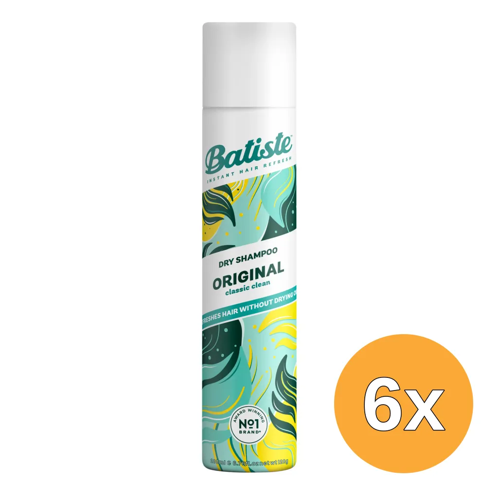 6x Batiste Droogshampoo original (200 ml)