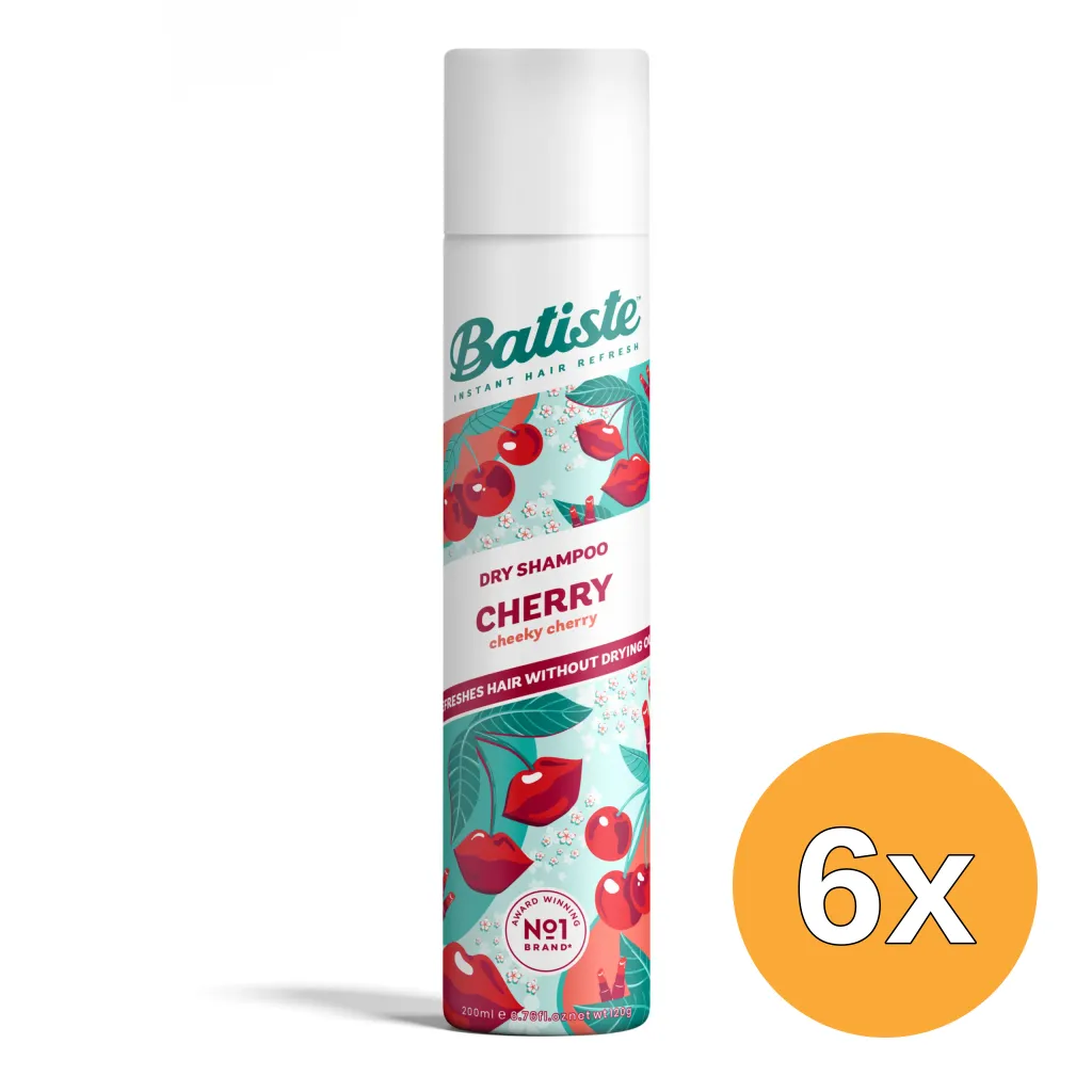 6x Batiste Dry shampoo cherry (200 ml)