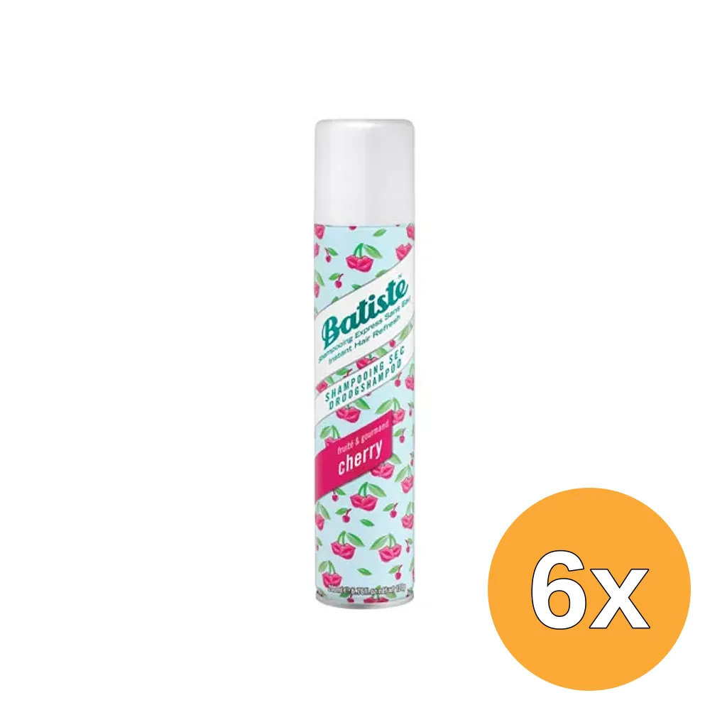 6x Batiste Dry shampoo cherry (200 ml)