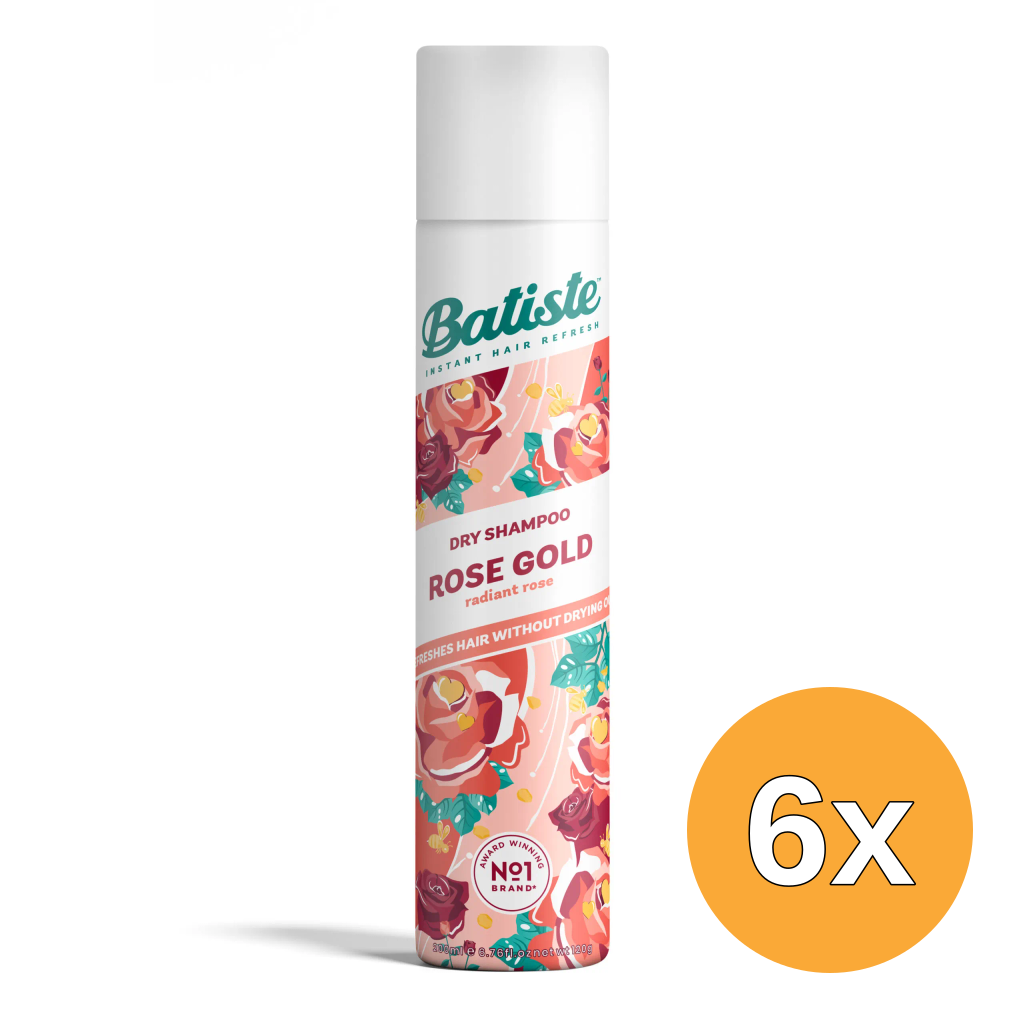 6x Batiste Droogshampoo Rose Gold (200 ml)