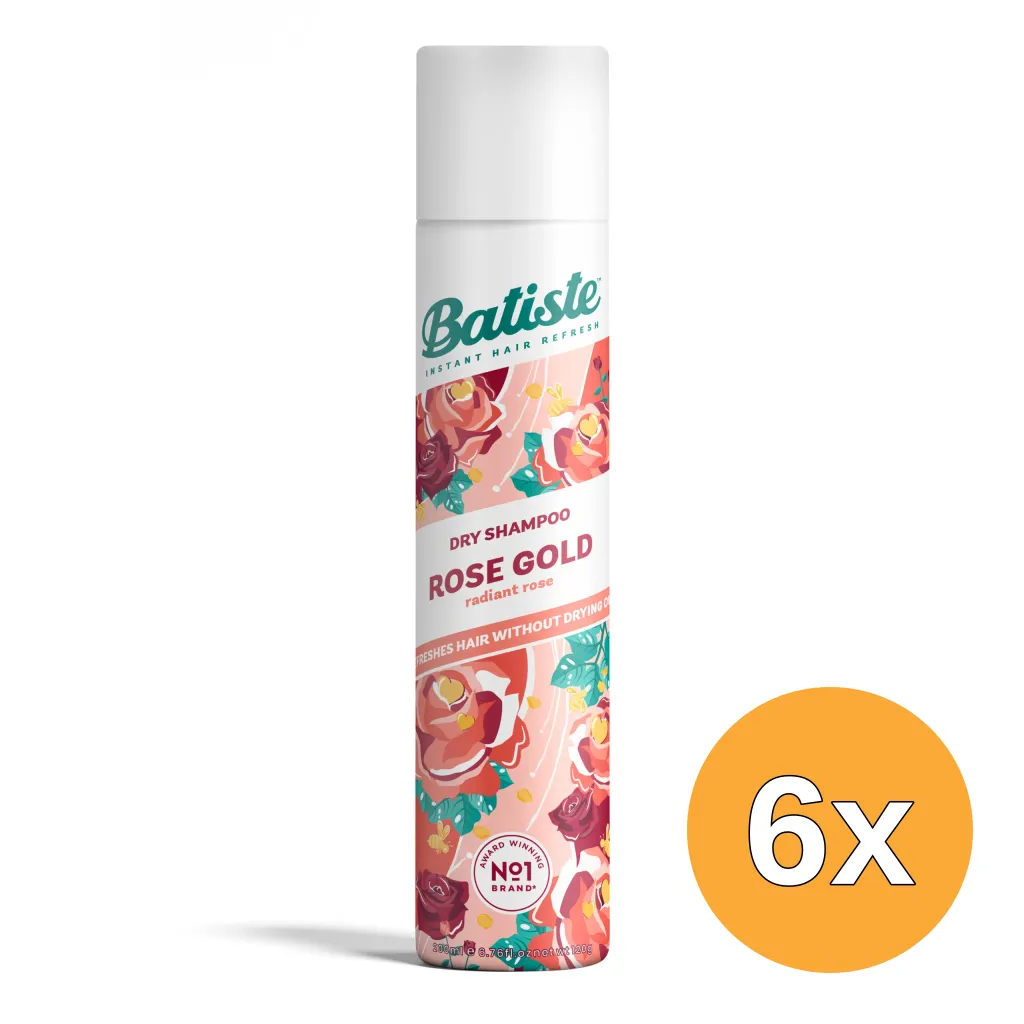 6x Batiste Droogshampoo Rose Gold (200 ml)